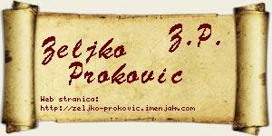 Željko Proković vizit kartica